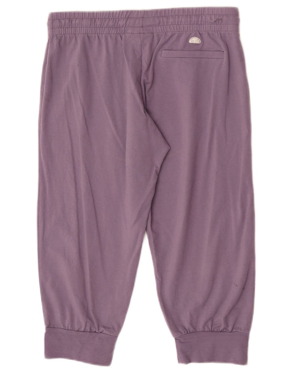 Ellesse Womens Crop Tracksuit Trousers Joggers UK 18 XL Purple Cotton