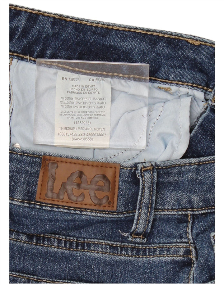 LEE Damen Capri-Jeans US 10 Large W30 L21 Blaue Baumwolle