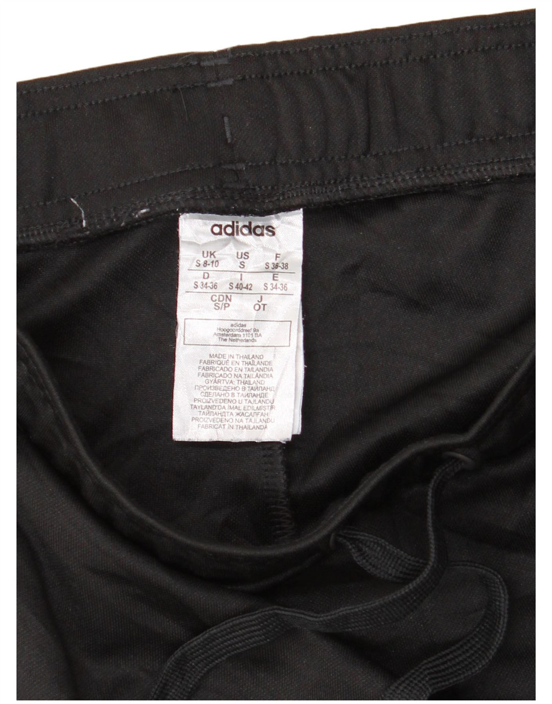Adidas Damen Trainingshose UK 8/10 Small Schwarz Polyester