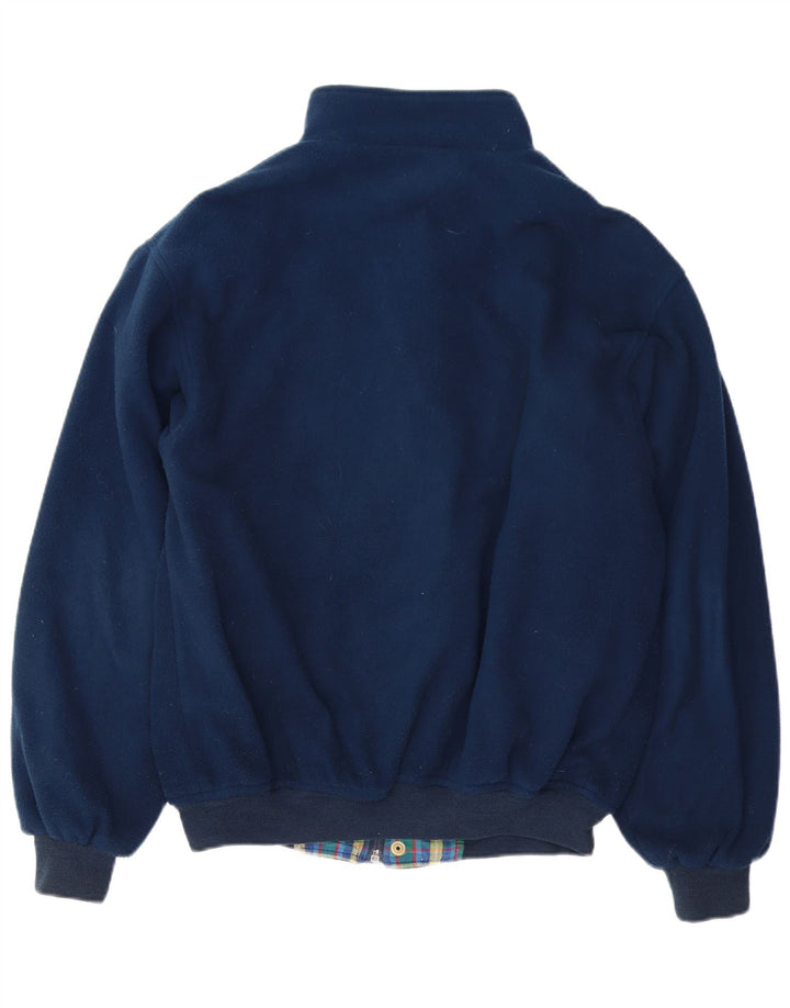 Conte of Florence Herren Bomber-Fleecejacke UK 40 Large Marineblau Polyester