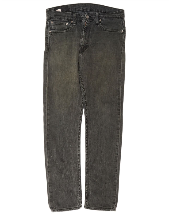 Levi's Damen Straight Jeans W31 L29 Graue Baumwolle
