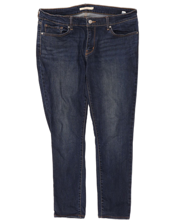 Levi's Damen 711 Skinny Jeans W32 L27 Blaues Lyocell