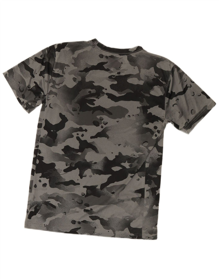 Nike Herren Dri Fit T-Shirt Top Small Grau Camouflage Polyester