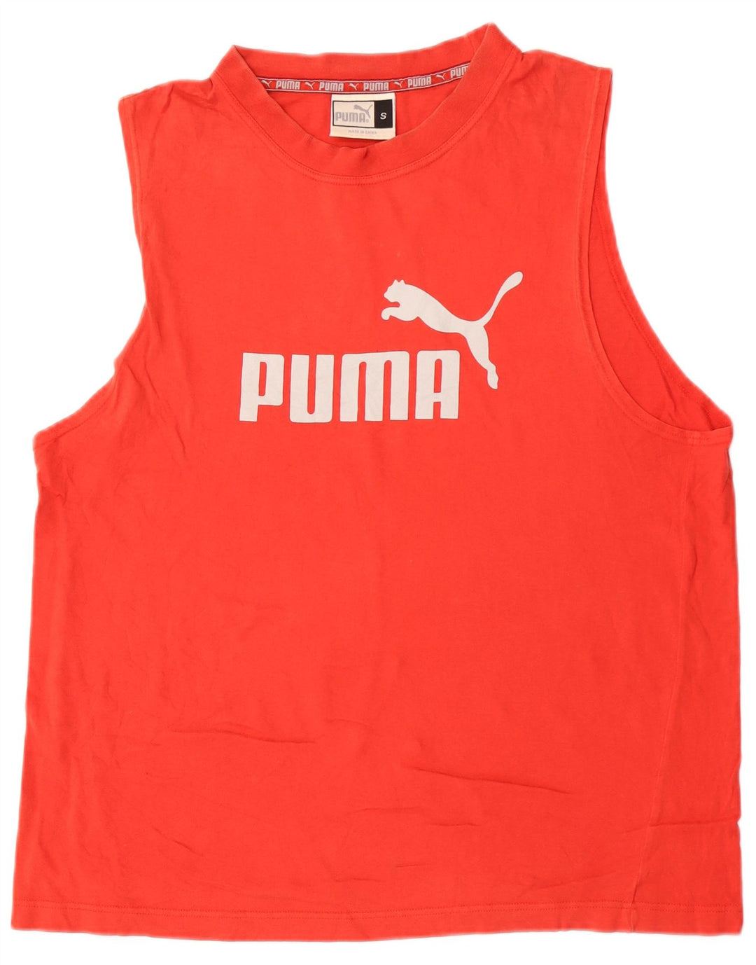 Puma Herren Grafik-Weste-Top, klein, rote Baumwolle