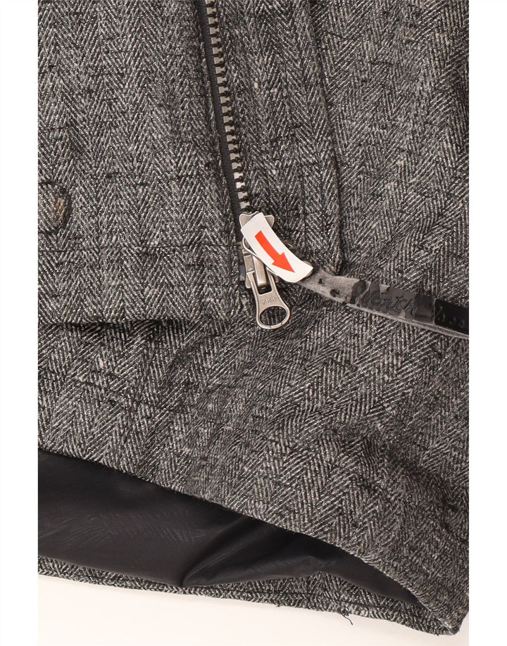 The North Face Damen Bomberjacke mit Kapuze, UK 16, Größe L, grau, Fischgrätenmuster