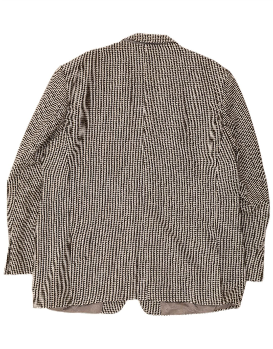 Vintage Herren-Blazer mit 2 Knöpfen, UK 40, große graue Wolle mit Hahnentrittmuster