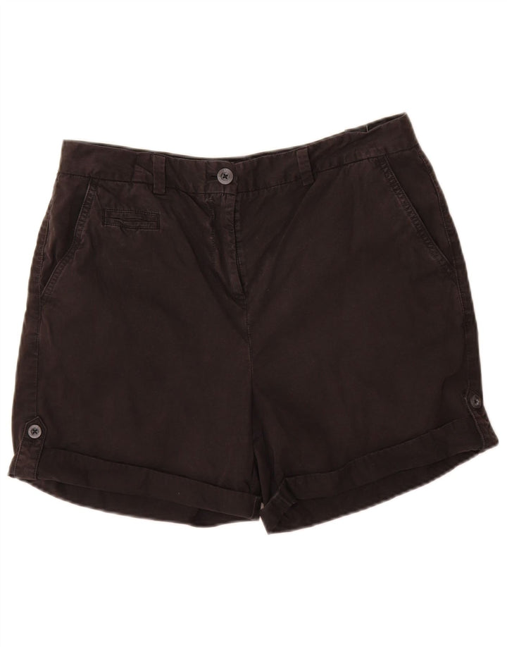 Marks & Spencer Damen Chinoshorts UK 12 Medium W32 Schwarze Baumwolle