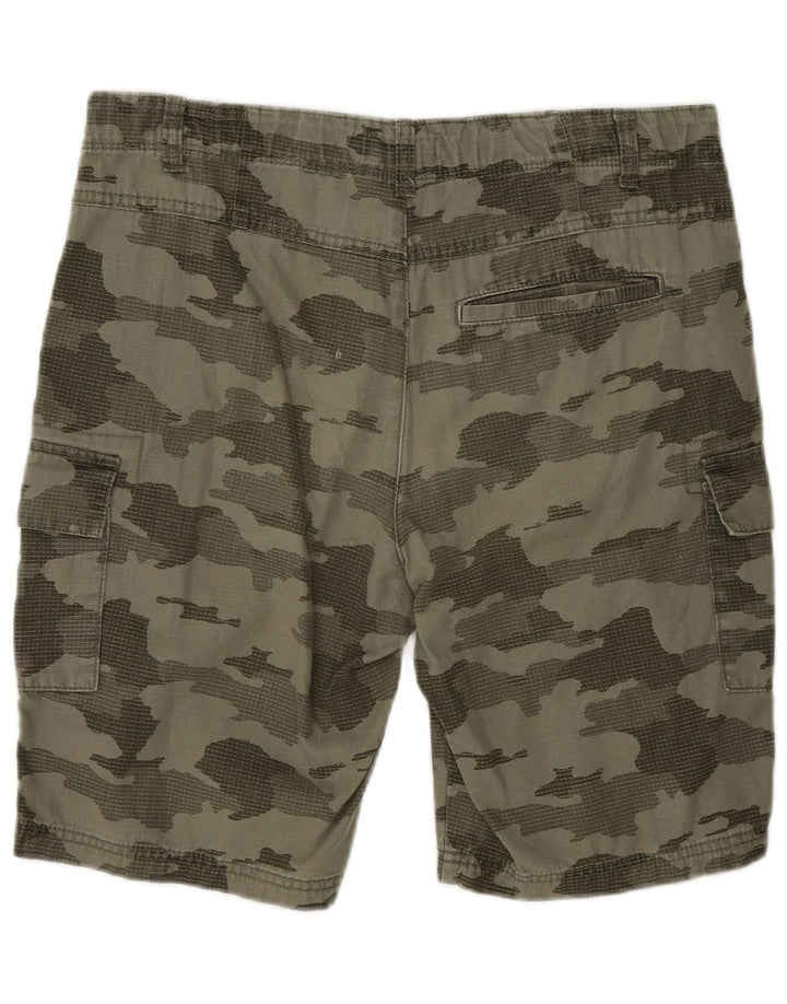 BENETTON Cargo-Shorts für Jungen, 13–14 Jahre, 3XL W30, Khaki-Camouflage, Baumwolle