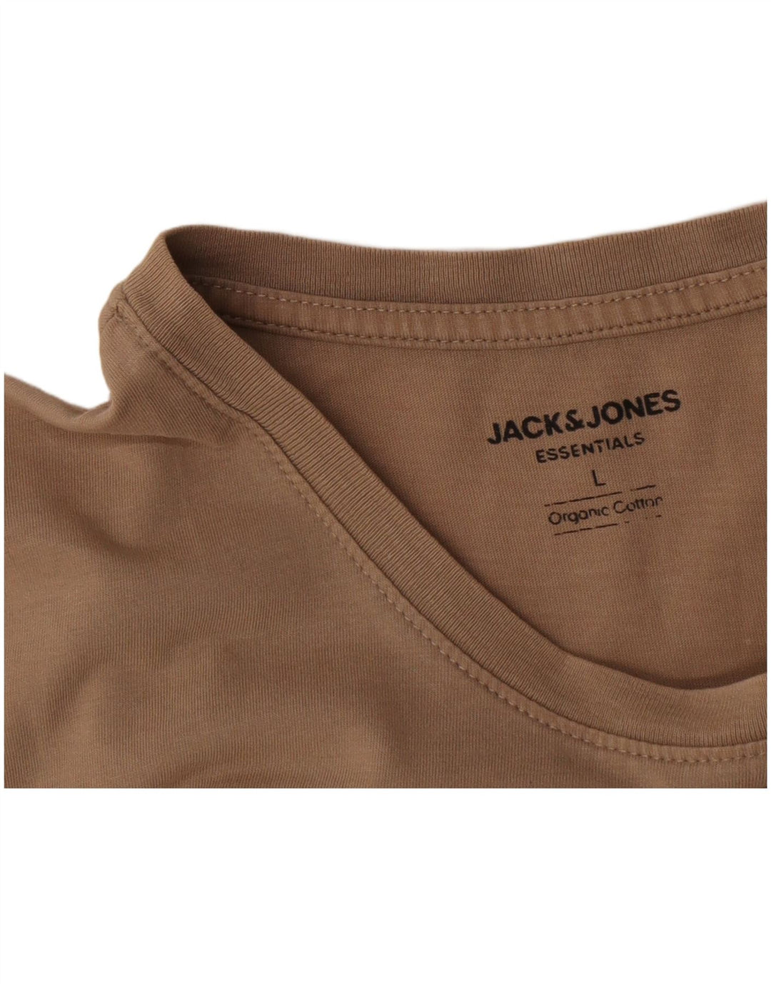 Jack & Jones Herren T-Shirt Top Large Beige Baumwolle