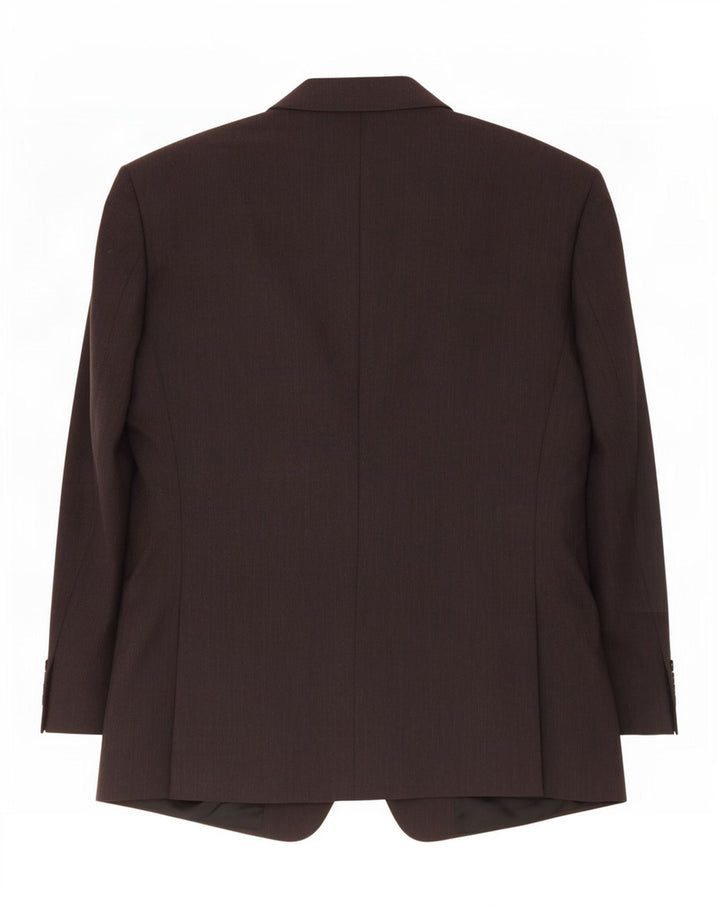 Valentino Herren 3-Knopf-Blazerjacke IT 56 3XL Braune Schurwolle
