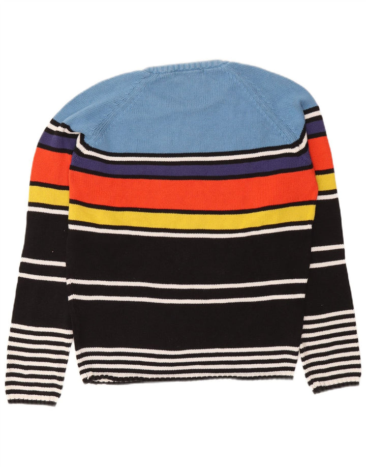Zara Herren-Pullover mit Rundhalsausschnitt, groß, mehrfarbig, gestreift