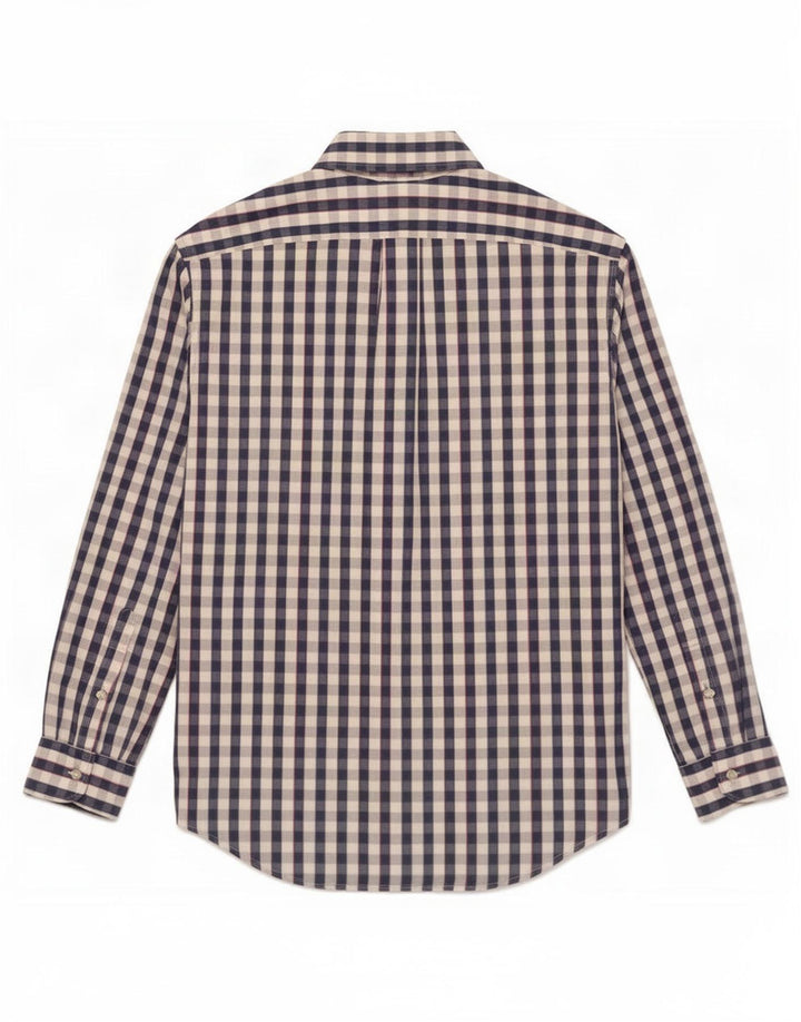 Harmont & Blaine Herrenhemd aus mittelblau karierter Baumwolle