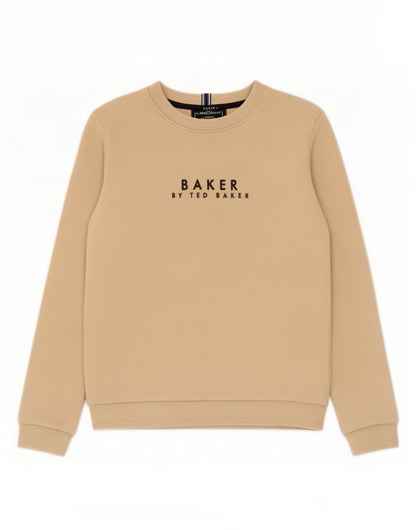Ted Baker Jungen-Sweatshirt mit Grafik, 10–11 Jahre, beige Baumwolle