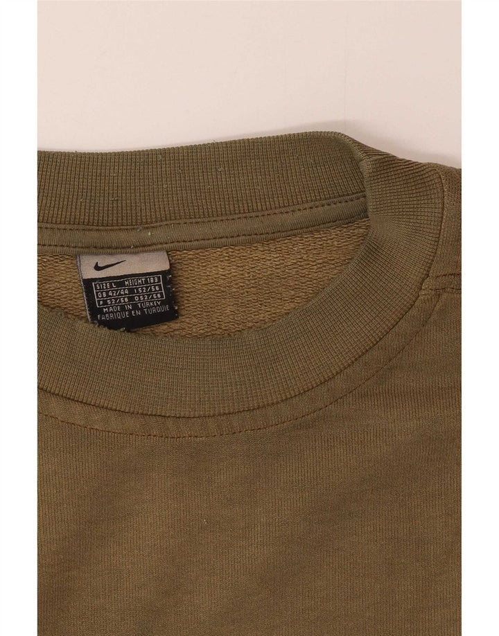 Nike Herren Grafik Sweatshirt Pullover UK 42/44 Large Khaki