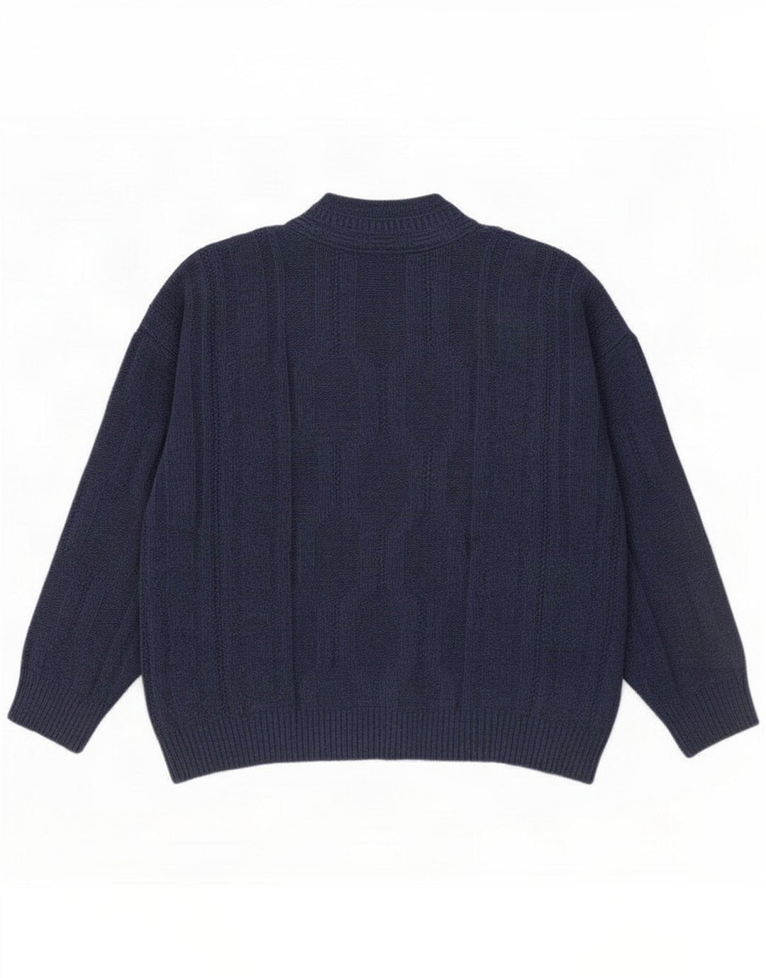 St. Bernard Herren-Strickjacke, Größe 38/40, mittelblaue Wolle, Marineblau
