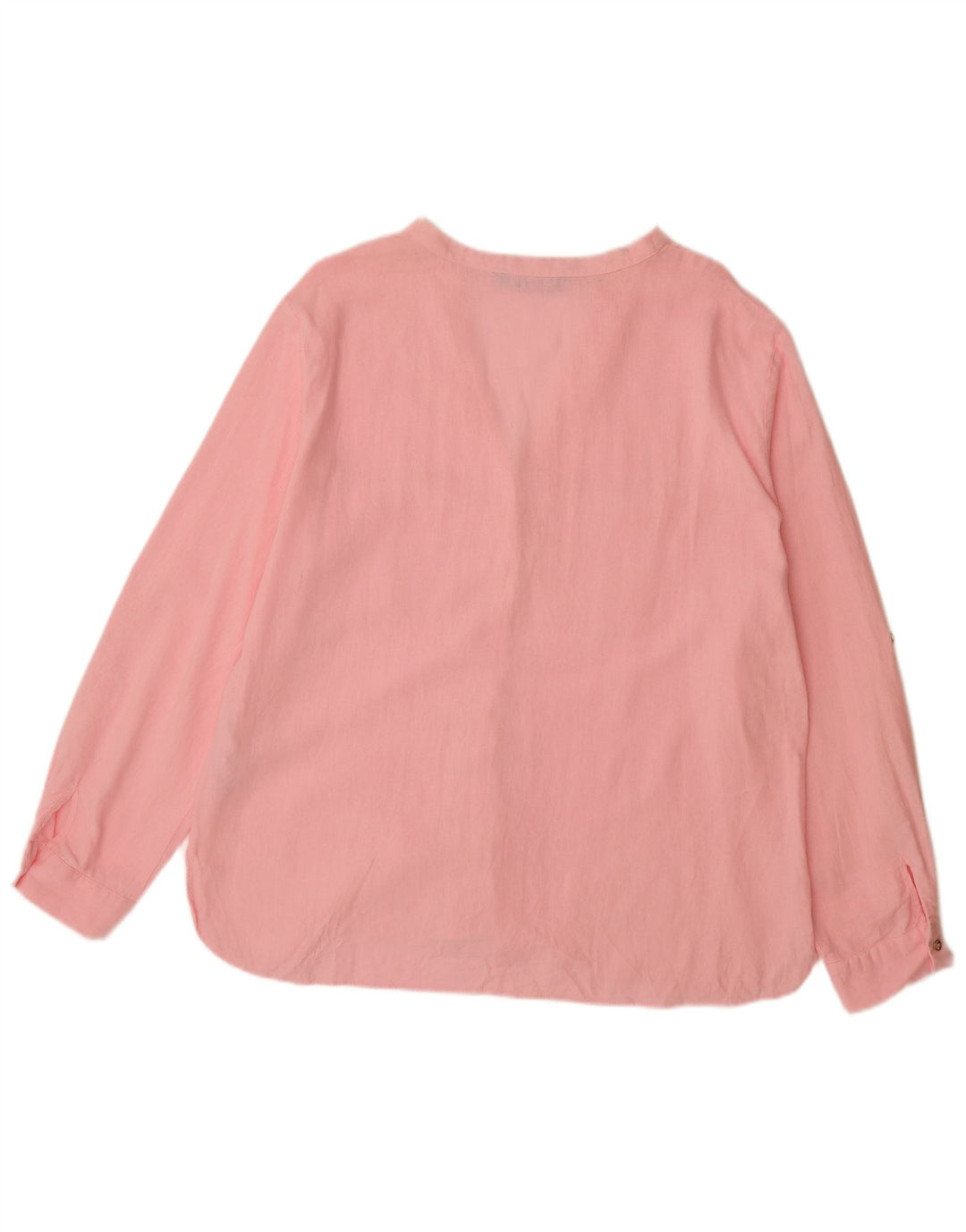ZARA Damen Hemd UK 20 2XL Rosa Leinen