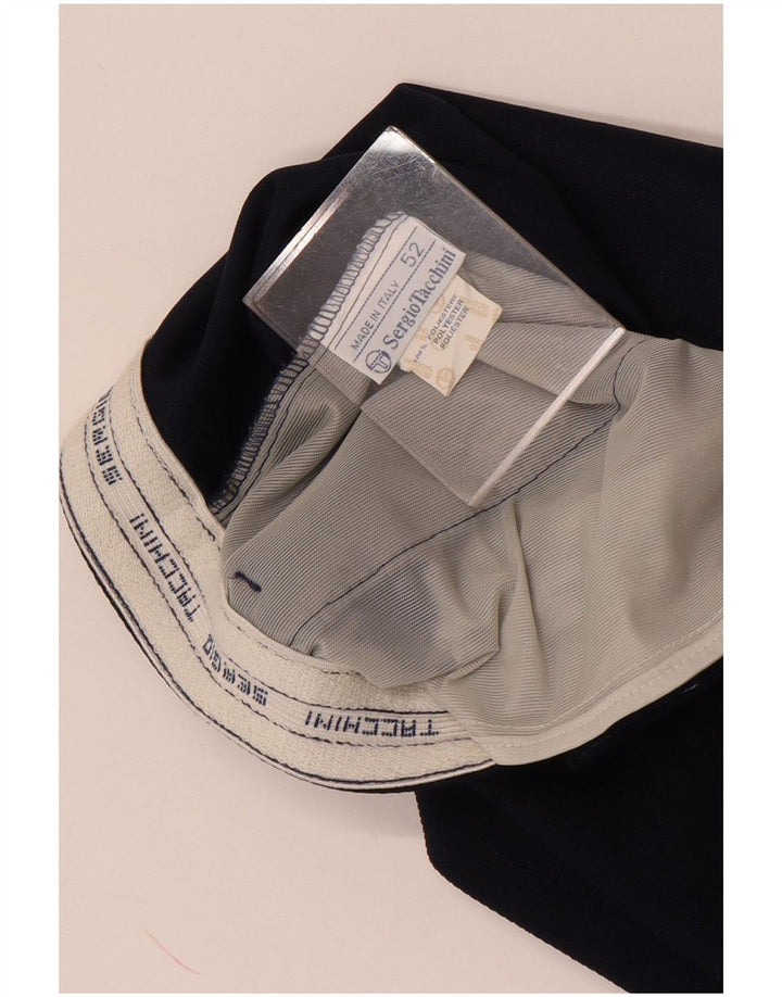 Sergio Tacchini Herren Chinoshorts IT 52 XL W32 Marineblaues Polyester