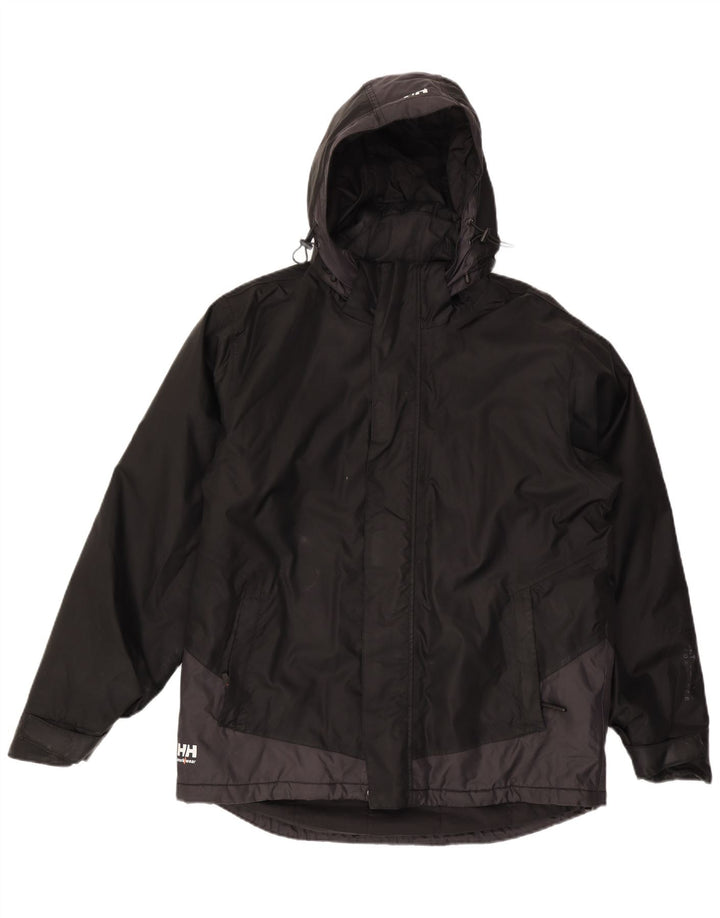 Helly Hansen Herren-Windbreakerjacke mit Kapuze, UK 40, Größe L, Schwarz, Farbblock