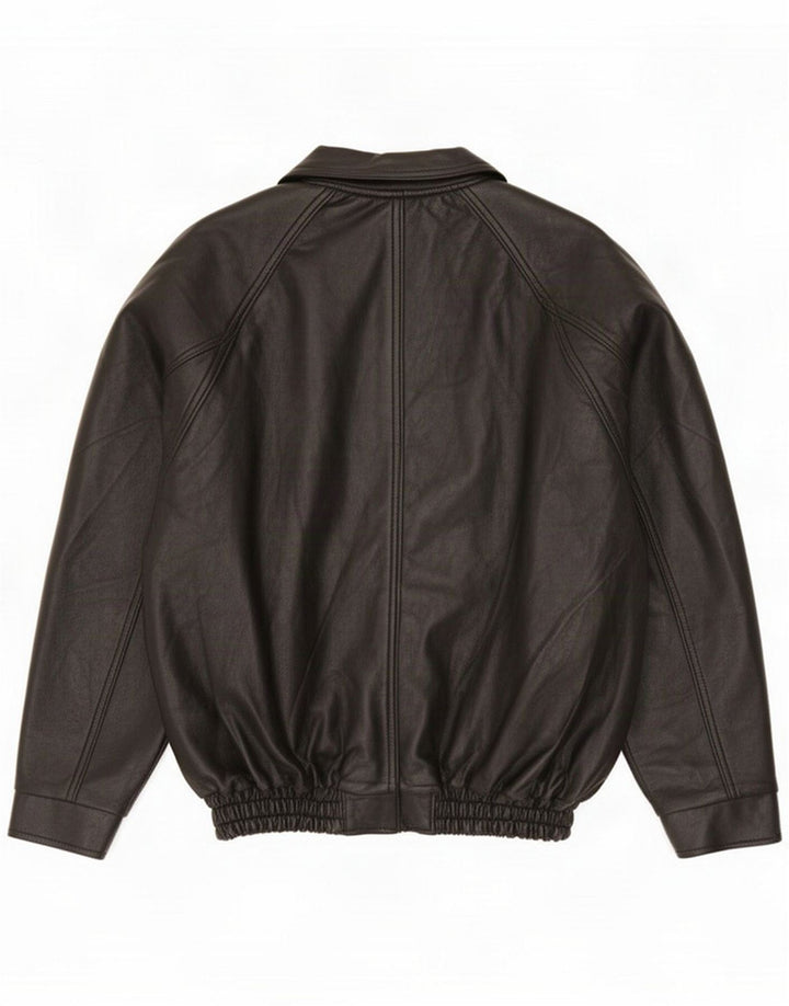 Vintage Mens Leather Jacket UK 38 Medium Black