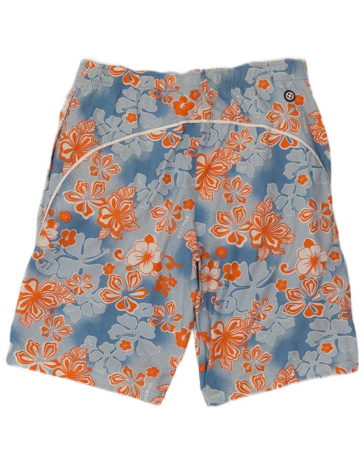 Colmar Herren-Badeshorts, EU 52, groß, blau geblümt, Polyamid