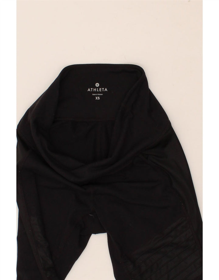 ATHLETA Womens Leggings UK 4 XS Black Polyester Vintage Athleta and Second-Hand Athleta from Messina Hembry 