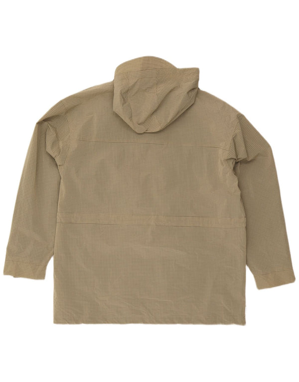 Element Herren-Regenjacke mit Kapuze, UK 40, groß, beige kariert, Polyamid