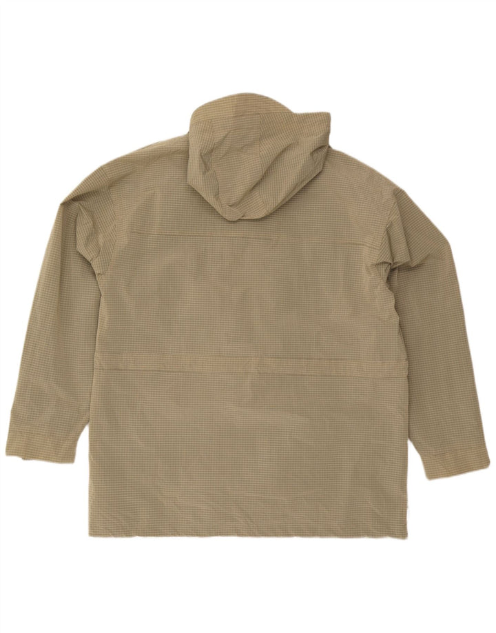 Element Herren-Regenjacke mit Kapuze, UK 40, groß, beige kariert, Polyamid