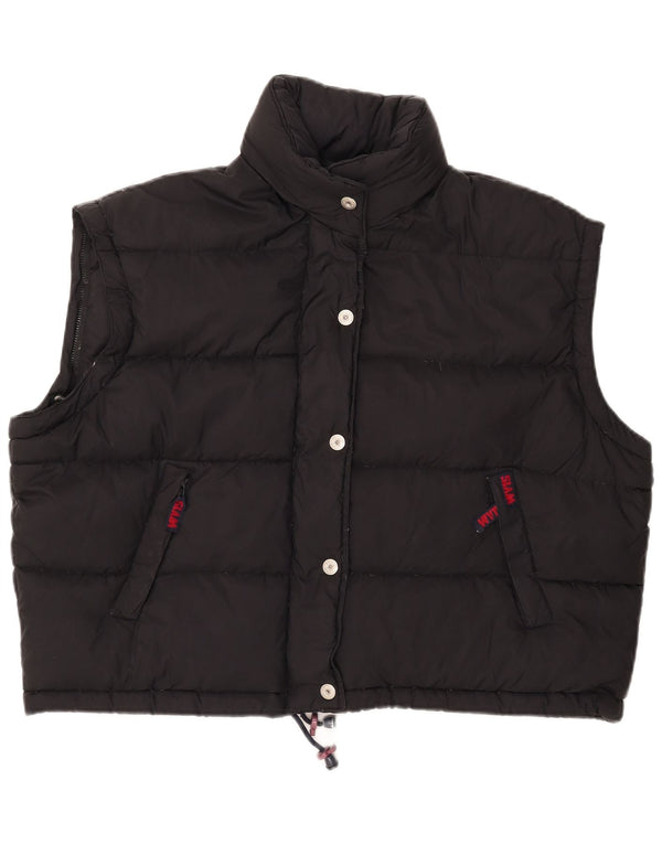 Slam Damen Übergroße, gepolsterte Weste mit Kapuze, UK 16, Large, schwarzes Nylon