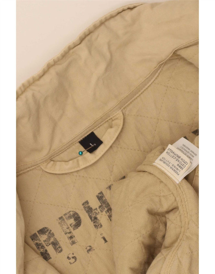 Murphy & Nye Herren-Bomberjacke mit normaler Passform, UK 40, Größe L, Beige, Baumwolle