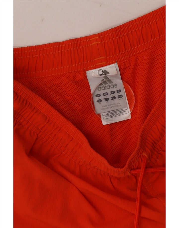 Adidas Damen Sportshorts UK 12 Medium Orange Nylon