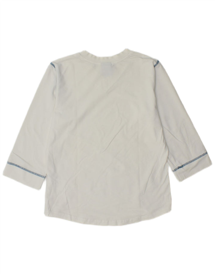 Nike Damen Top 3/4 Ärmel UK 14/16 Large Weiß