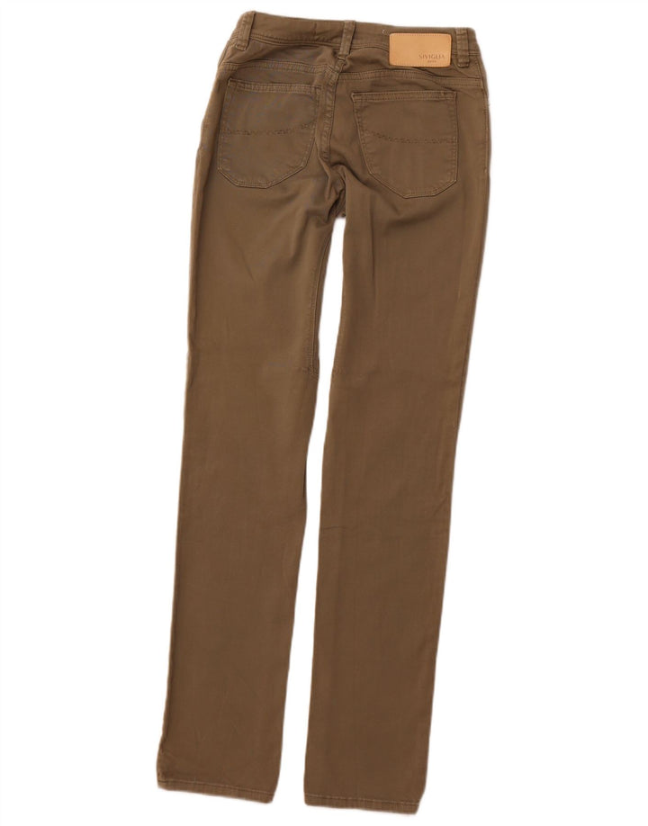 SIVIGLIA Womens Slim Jeans W26 L32 Khaki Cotton