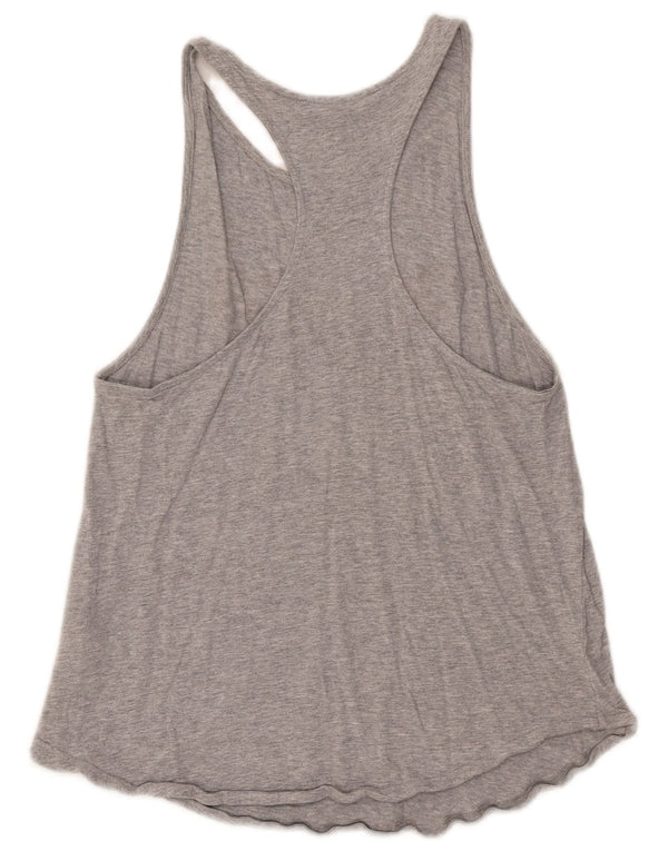 Adidas Damen Graphic Vest Top UK 12/14 Mittelgraue Baumwolle
