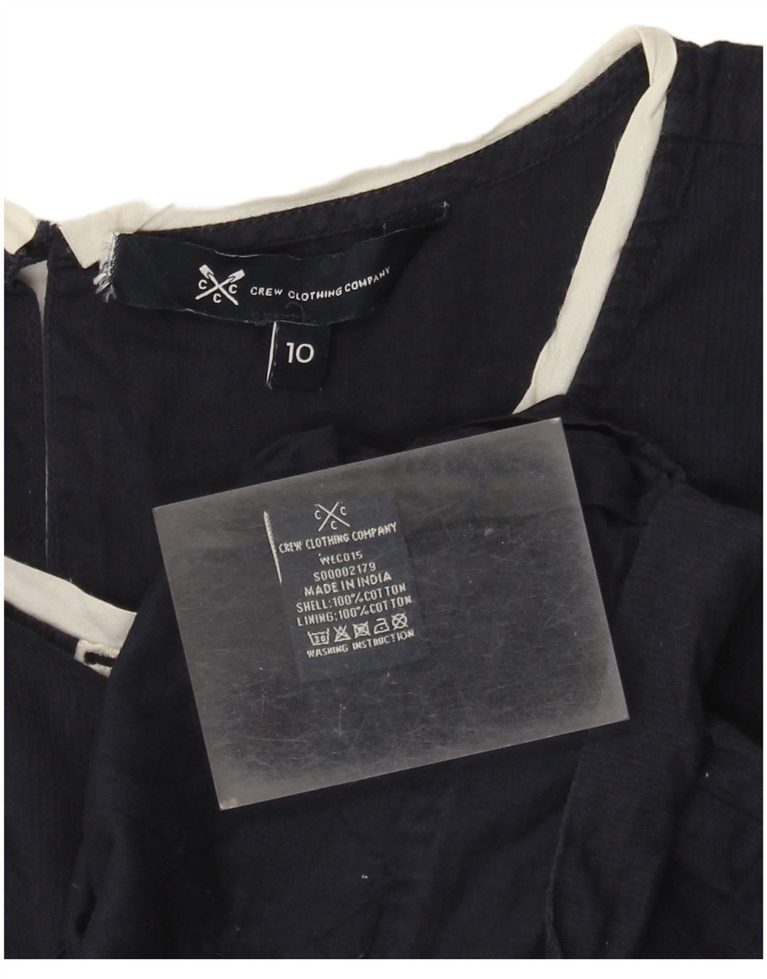 J. Crew Damen Weste Top UK 10 Small Marineblau Baumwolle
