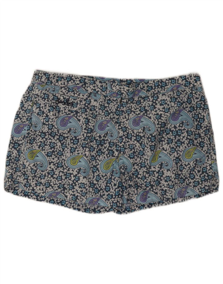 MC2 SAINT BARTH Herren-Badeshorts, groß, blaues Paisley-Polyamid