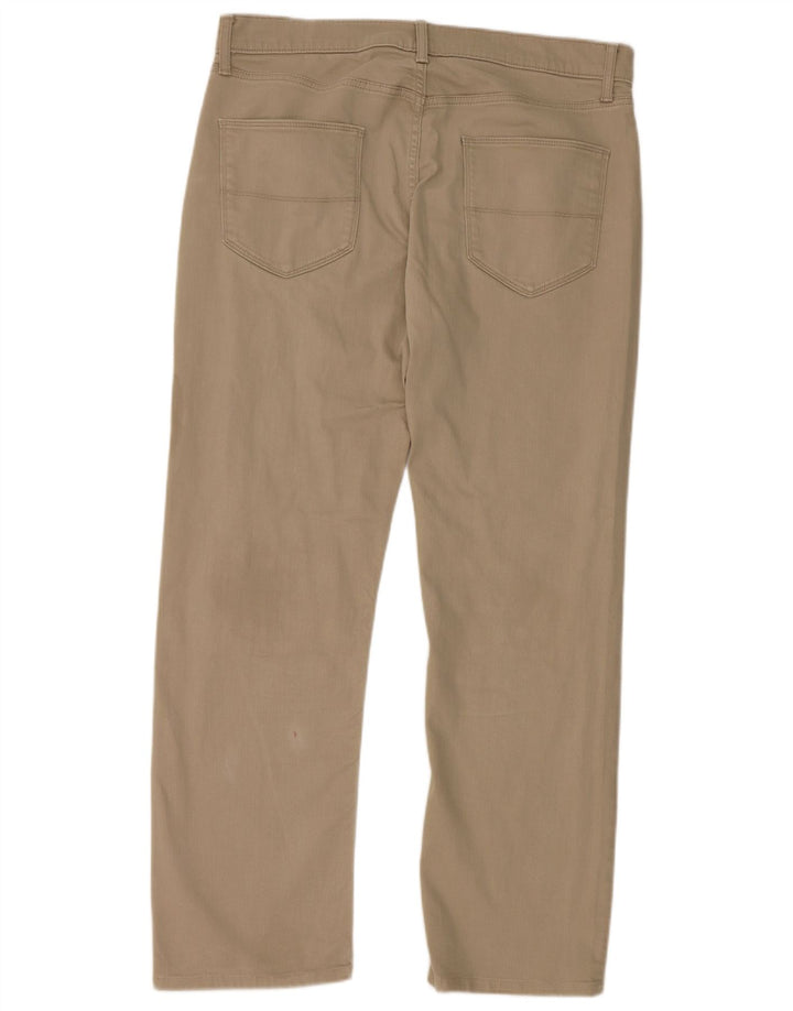 Marks & Spencer Herren Straight Jeans W34 L31 Beige Baumwolle