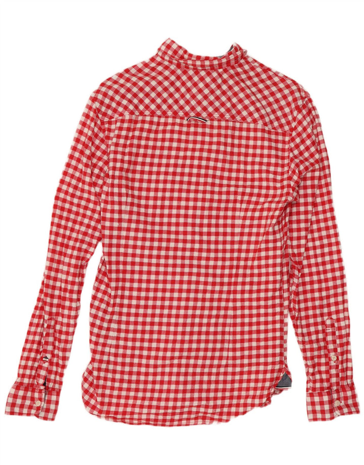 Tommy Hilfiger Herren-Flanellhemd mit normaler Passform, kleine rote Gingham-Baumwolle
