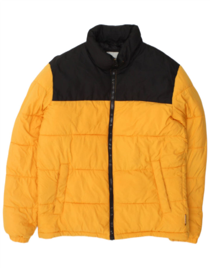 Jack & Jones Herren Wattierte Jacke UK 38 Mittelgelber Farbblock