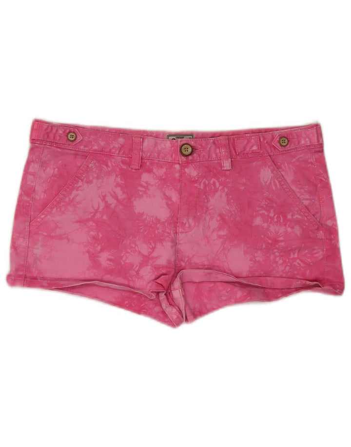 Superdry Damen Hotpants Medium W34 Pink Tie Dye Baumwolle