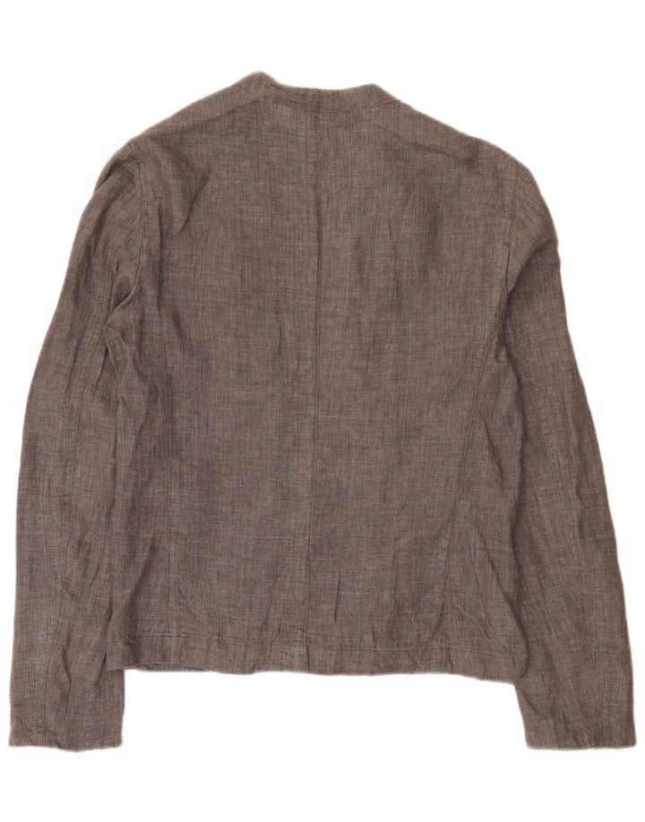 Zara Herren Utility Jacke UK 36 Mittelgraues Leinen