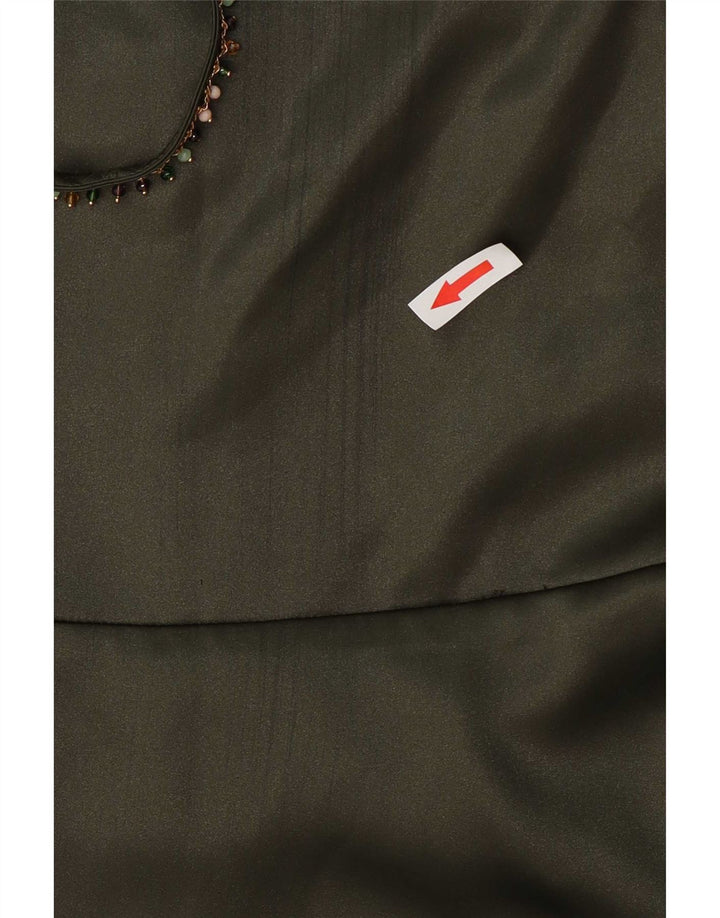 Ärmelloses Maxikleid für Damen von Zara, Gr. 10, Größe S, Grün, Polyester