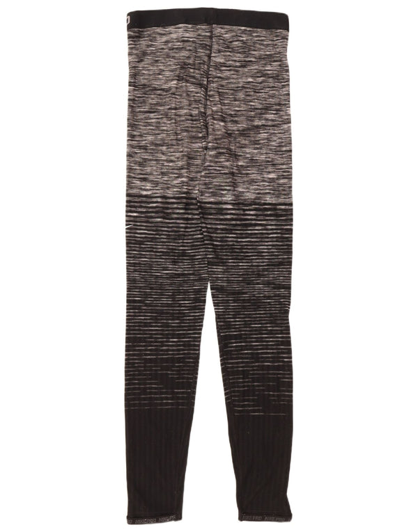 NIKE Damen-Leggings mit Grafik, UK 14, groß, schwarz gestreift, Polyester
