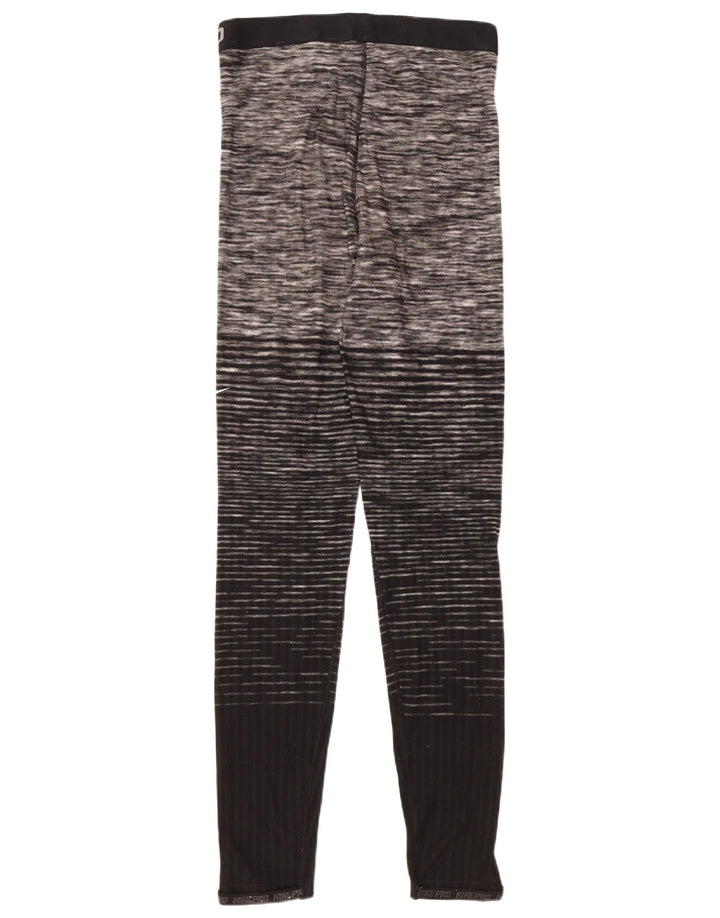 NIKE Damen-Leggings mit Grafik, UK 14, groß, schwarz gestreift, Polyester