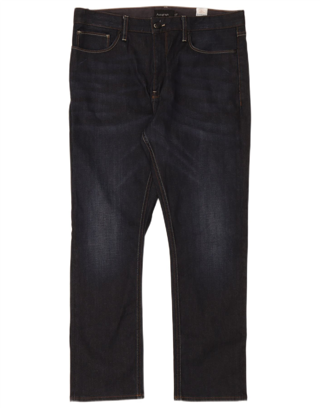 Marks & Spencer Herren Autograph Slim Jeans W36 L29 Marineblau Baumwolle
