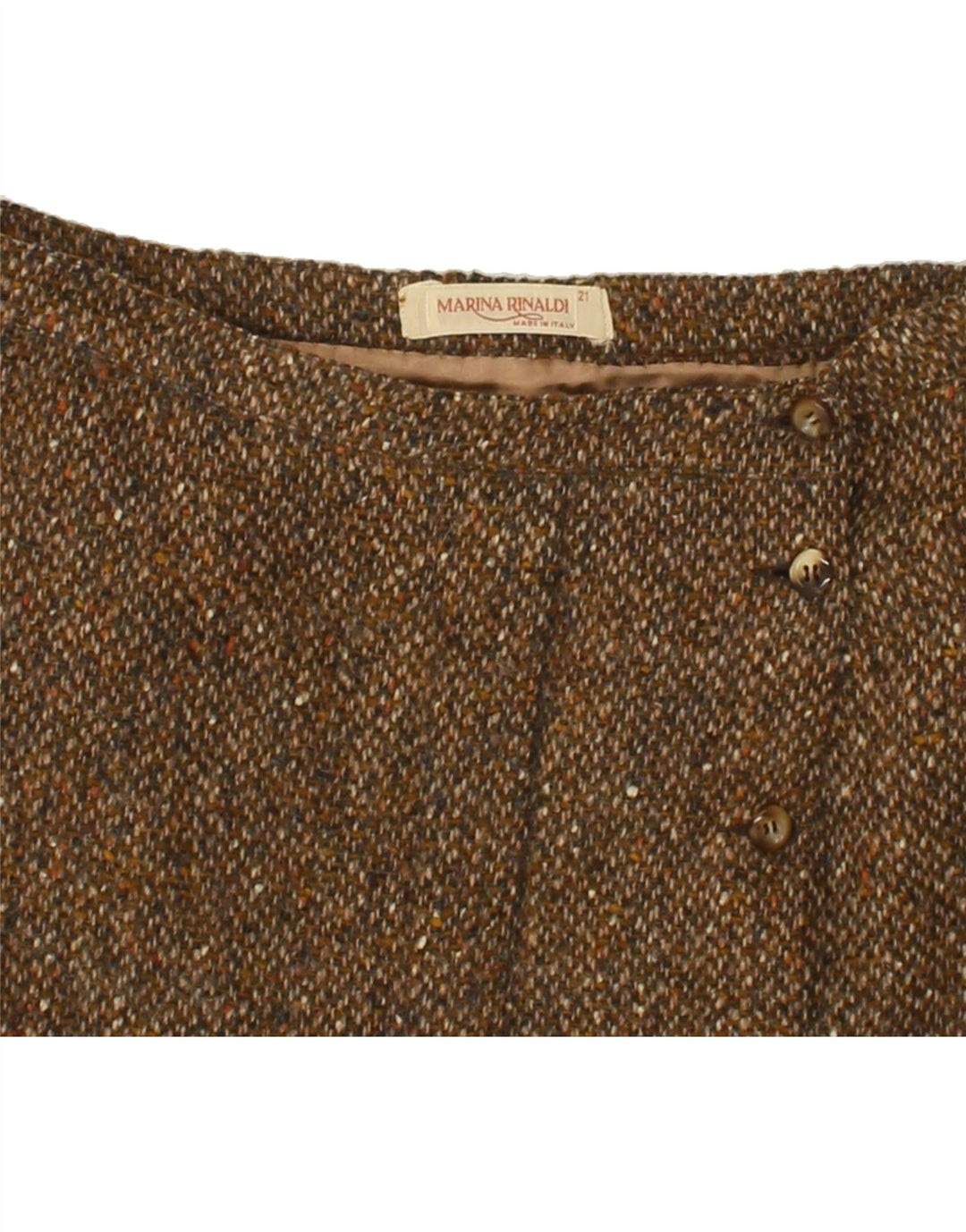 MARINA RINALDI Womens Wrap Skirt Size 21 Medium W30 Brown Flecked Vintage Marina Rinaldi and Second-Hand Marina Rinaldi from Messina Hembry 