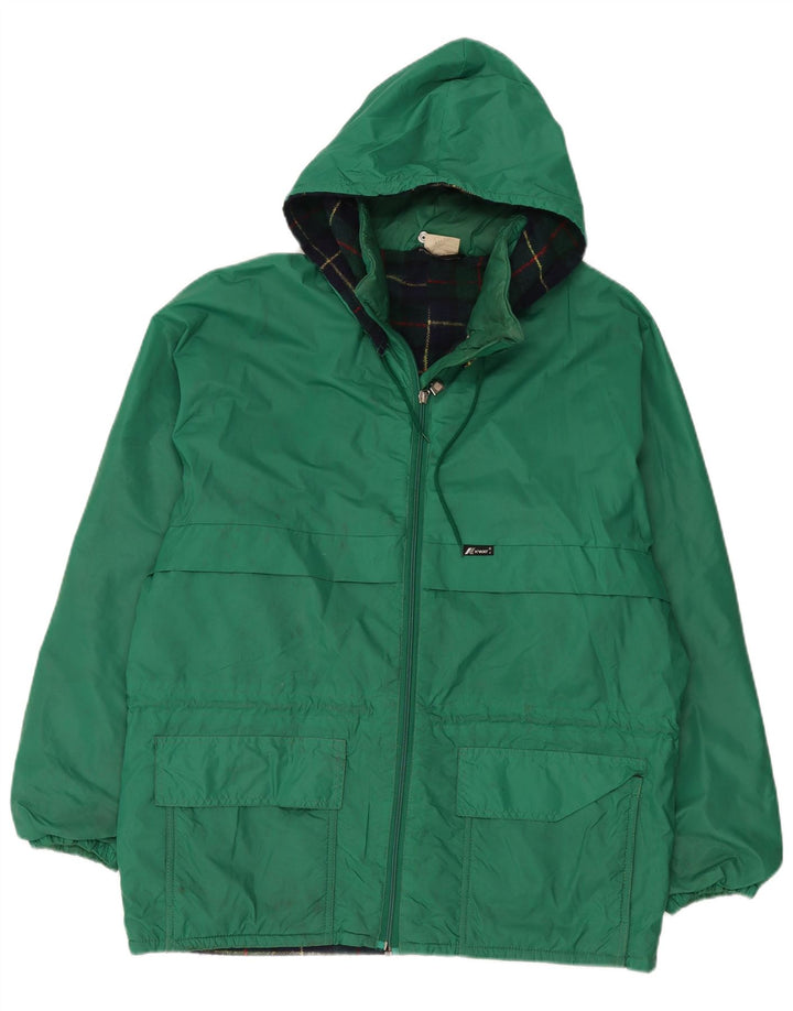 K-Way Herren-Regenjacke mit Kapuze, UK 42, XL, Grün, Polyamid