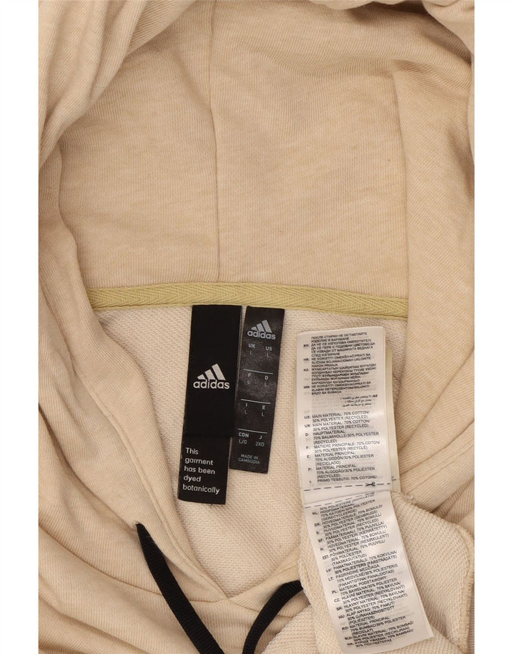 ADIDAS Herren Kapuzenpullover, groß, beige Baumwolle
