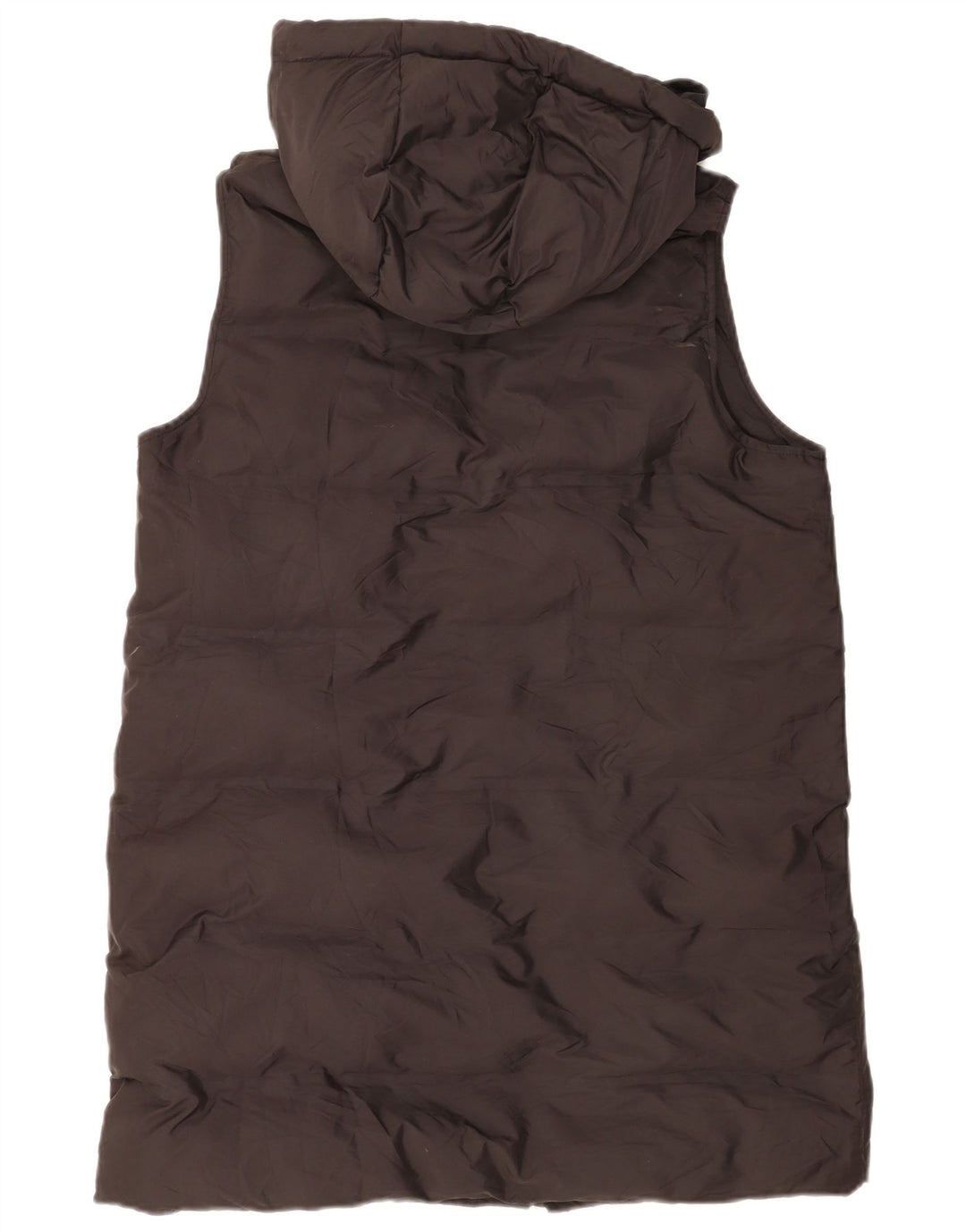 Zara Damen-Mantel mit Kapuze, ärmellos, gepolstert, UK 16, Größe L, Schwarz, Polyester