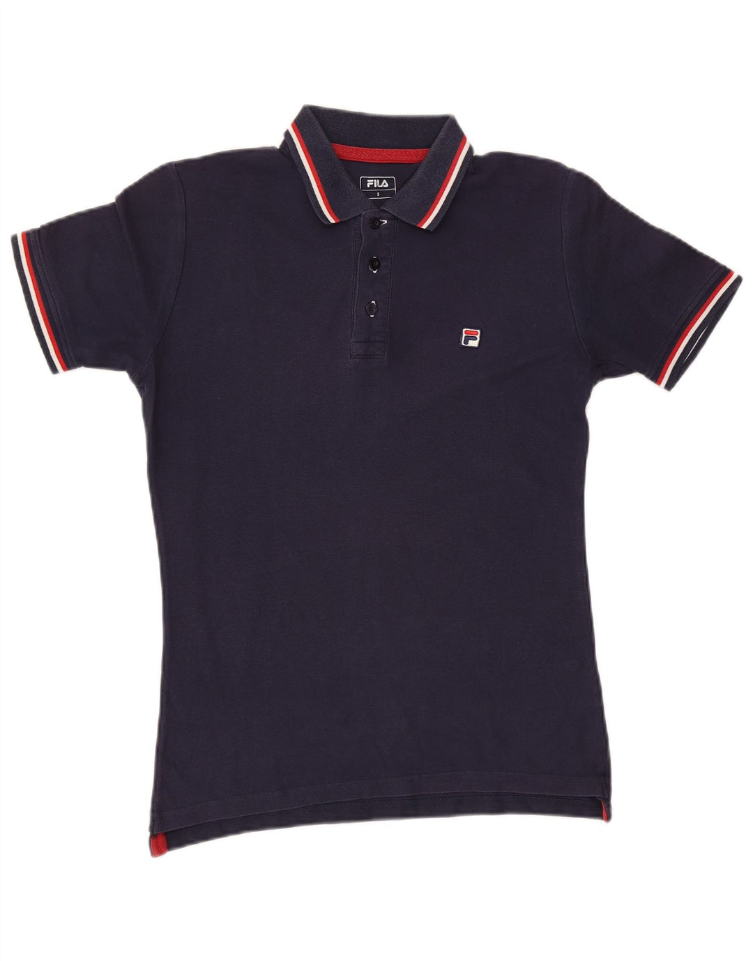 Fila Herren-Poloshirt, klein, marineblau, gestreift, Baumwolle