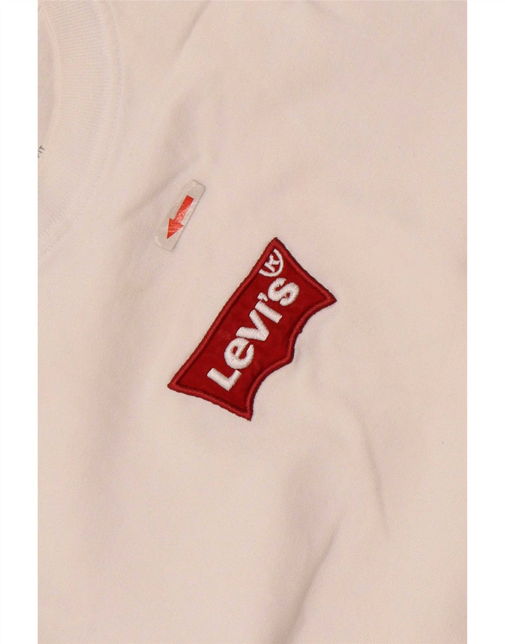 Levi's Herren Vintage Fit T-Shirt-Oberteil aus mittelweißer Baumwolle